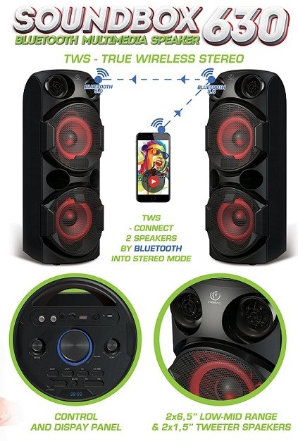 Głośnik Bluetooth karaoke SoundBox 630 