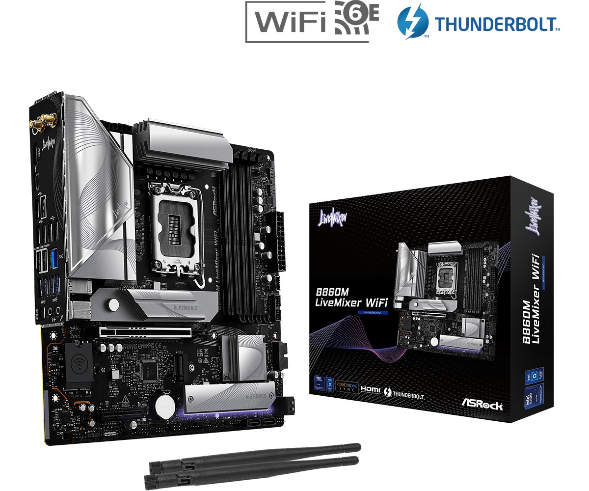 Płyta główna B860M LIVEMIXER WIFI s1 851 4DDR5 mATX 