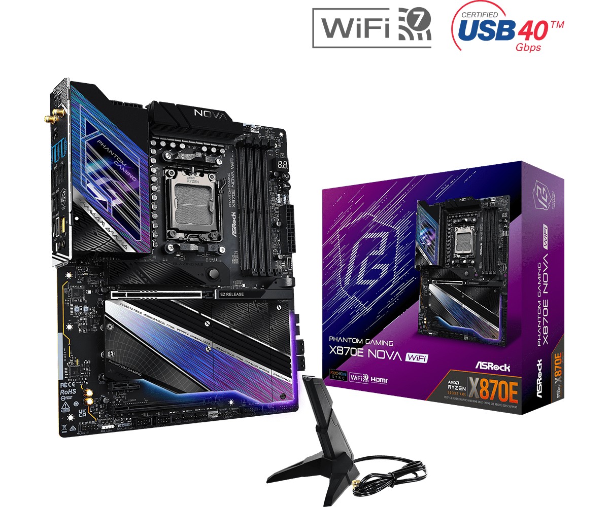 Płyta główna X870 NOVA WIFI AM5 4DDR5 M.2 ATX 