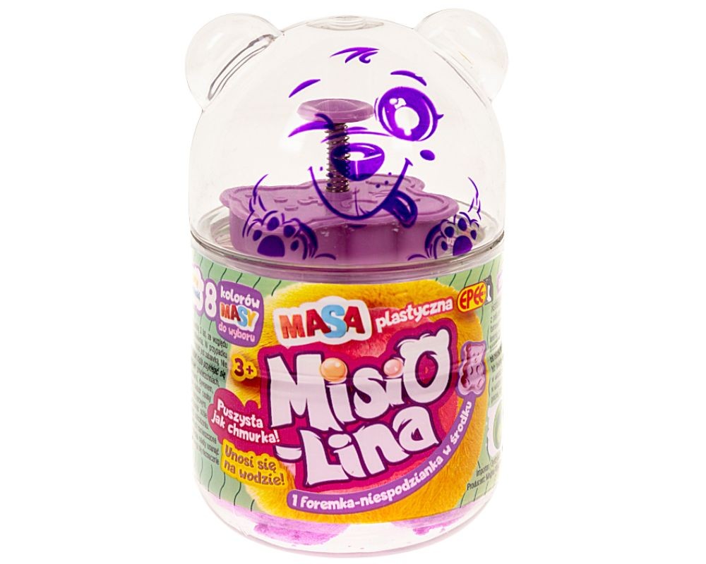 Masa plastyczna Misiolina 60g 1 foremka Fioletowa