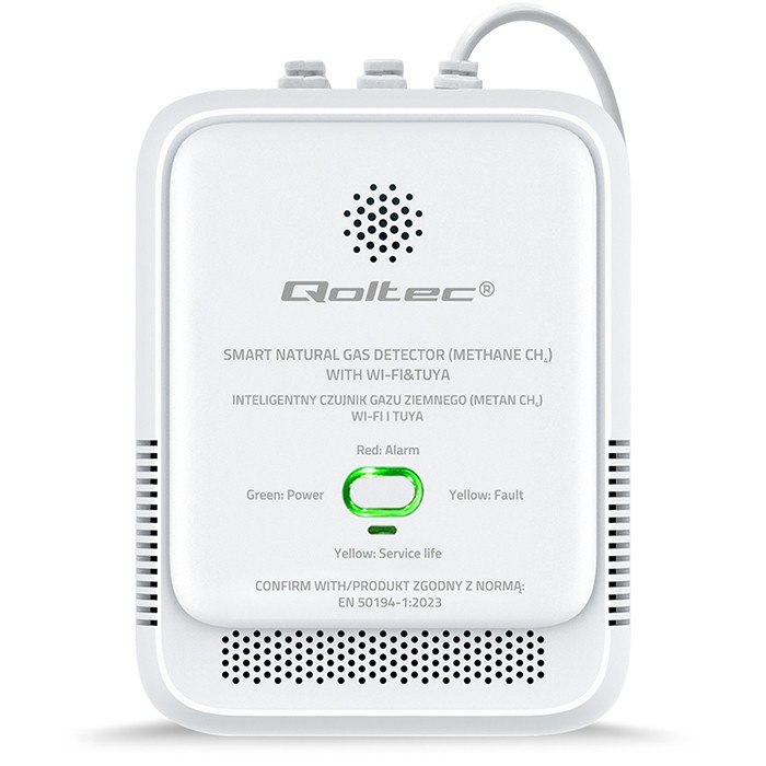 Czujnik wycieku gazu ziemnego | detektor CH4 | NG | Tuya | Wi-Fi | alarm 85dB | LED 