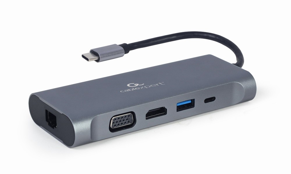 Adapter USB-C Hub USB-C PD GbE VGA HDMI 3xUSB 3.1 card audio 