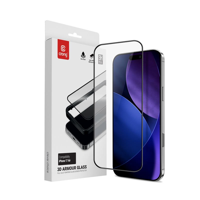 3D Armour Glass - Szkło hartowane iPhone Air + ramka instalacyjna