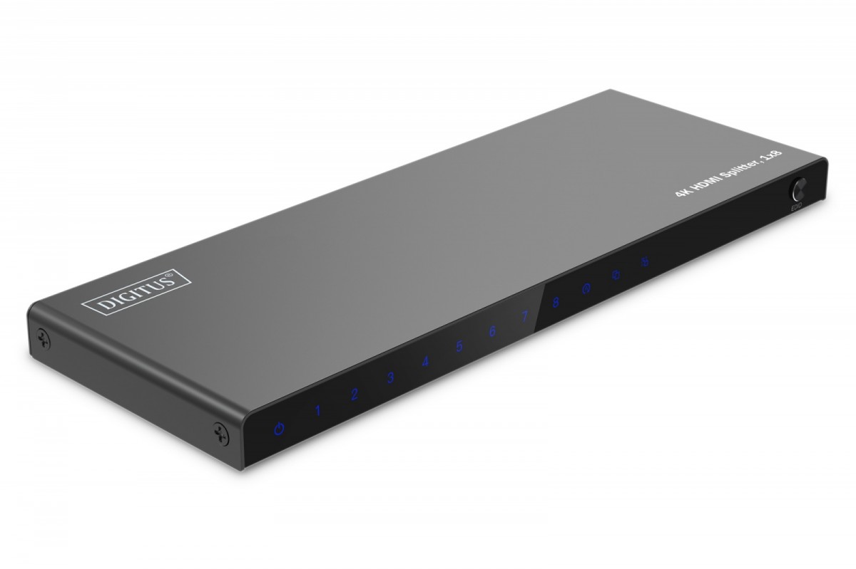 Rozdzielacz/Splitter HDMI 1x8, 4K/60Hz UHD z HDR, 18 Gbps, HDCP 2.2, EDID