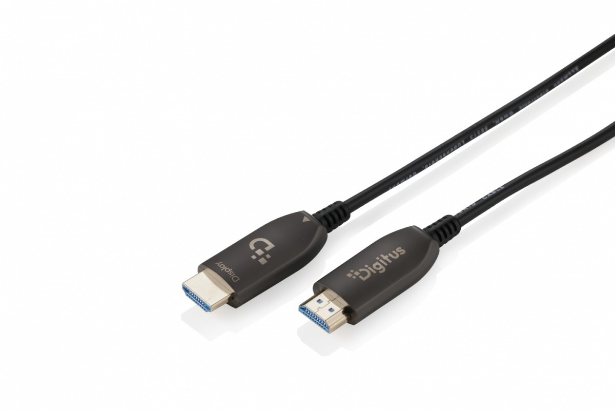 Kabel połączeniowy hybrydowy HDMI AOC | HDMI-A męski-męski | HDMI 2.1 | UHD-2 8K@60Hz | 48Gbps |HDR, eARC, HDCP 2.2, CEC | 40m