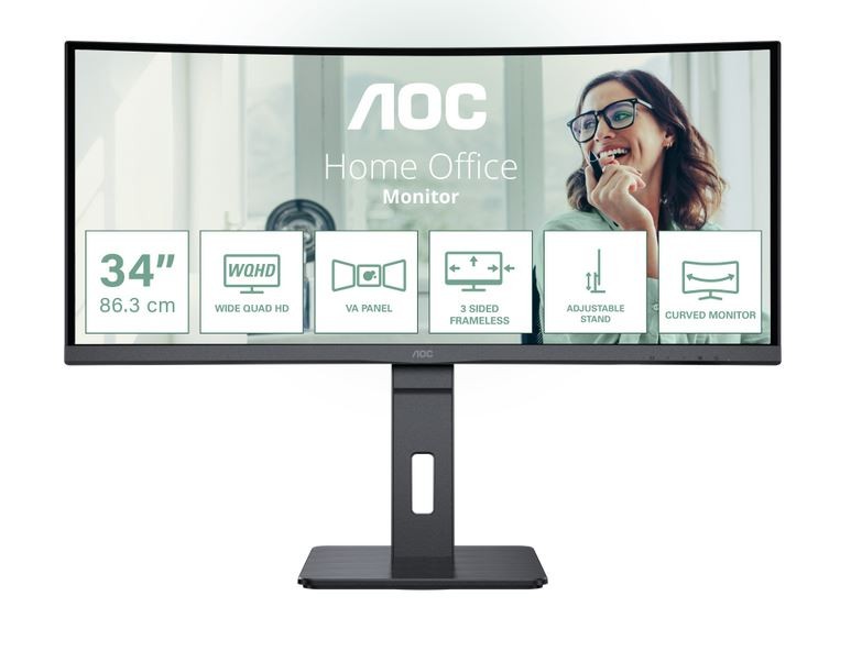 Monitor CU34P3CV 34 cale 100Hz Curved VA HDMI DP RJ45 USB-C 