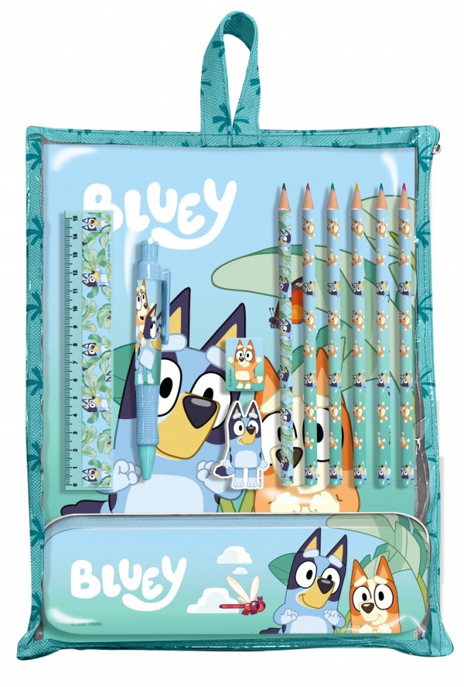 Zestaw piśmienniczy 12 elementów Bluey 