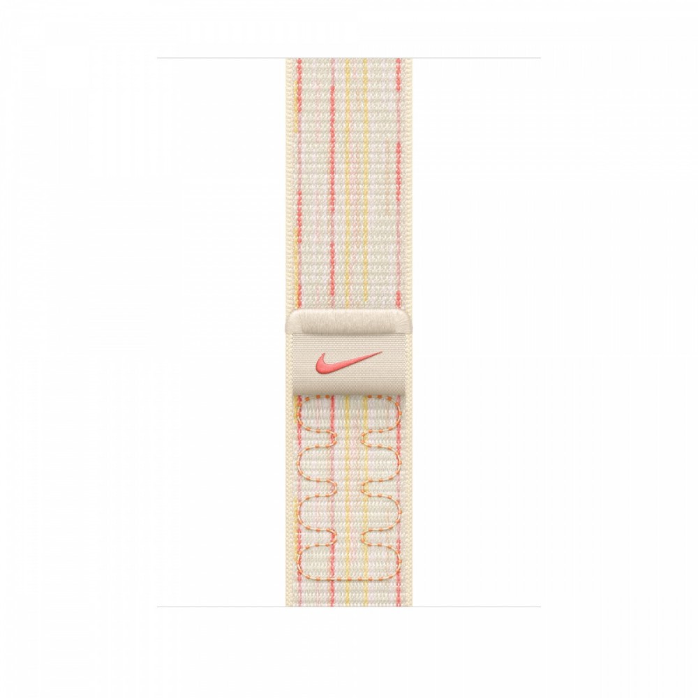 Opaska sportowa Nike w kolorze księżycowej poświaty/różowym do koperty 46 mm