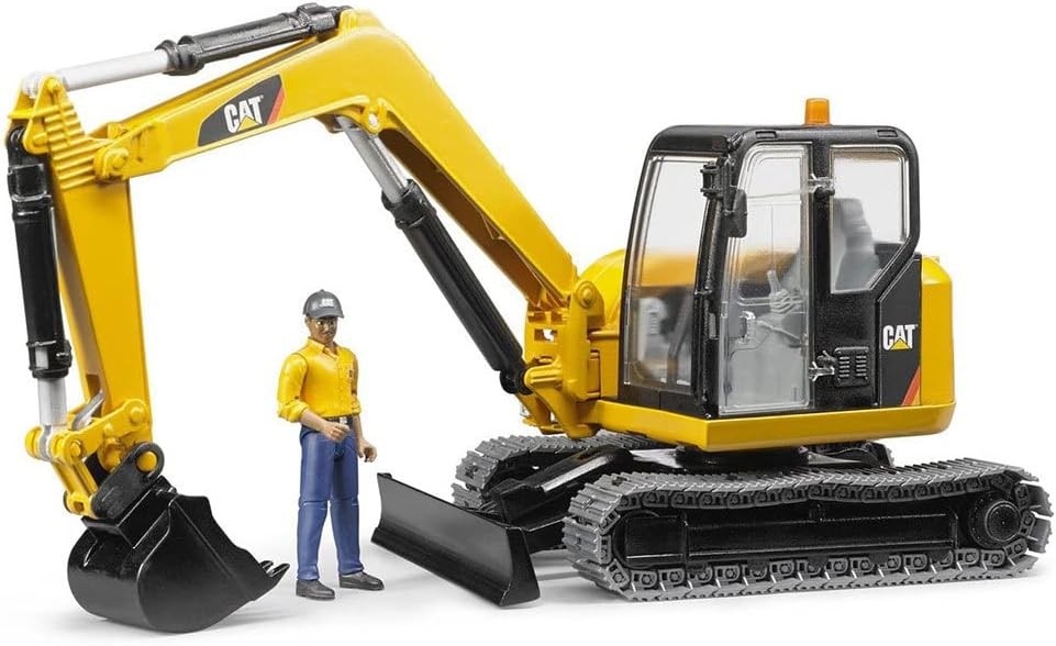 Minikoparka CAT z figurka robotnika