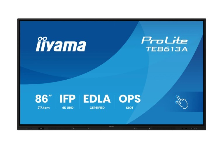 Monitor interaktywny 86 cali TE8613A-B2AG INFRARED,40pkt,IPS,4K,7H,500cd/m2,      WiFi,USB, ANDROID 14, Google EDLA,2x20W, UCHWYT ŚCIENNY 