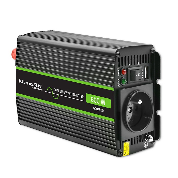 Przetwornica napięcia Monolith | 300W | 600W | 24V na 230V |     Czysty Sinus 