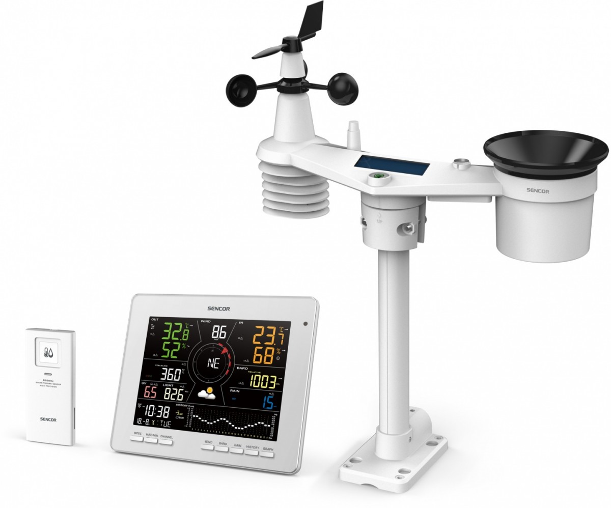 Profesjonalna Stacja meterologiczna wifi SMART z czujnik 7w1 