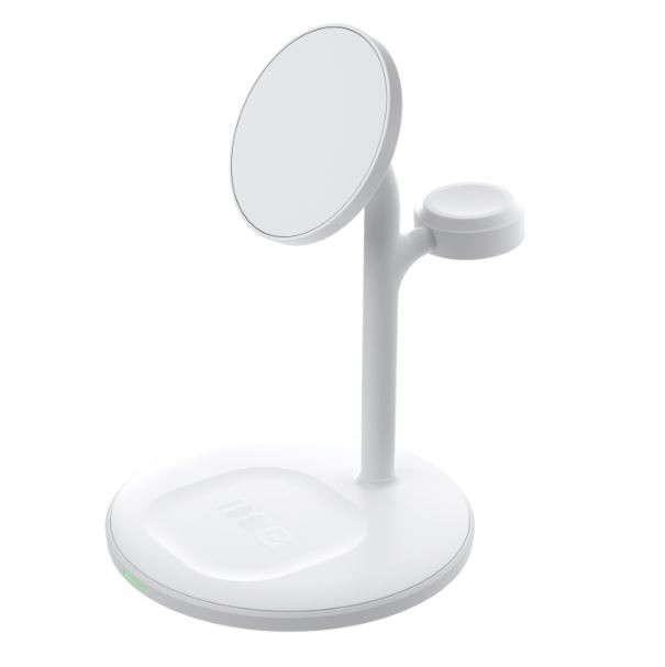 MagScape Ładowarka Indukcyjna 3w1 MagSafe magnetyczna Biała 