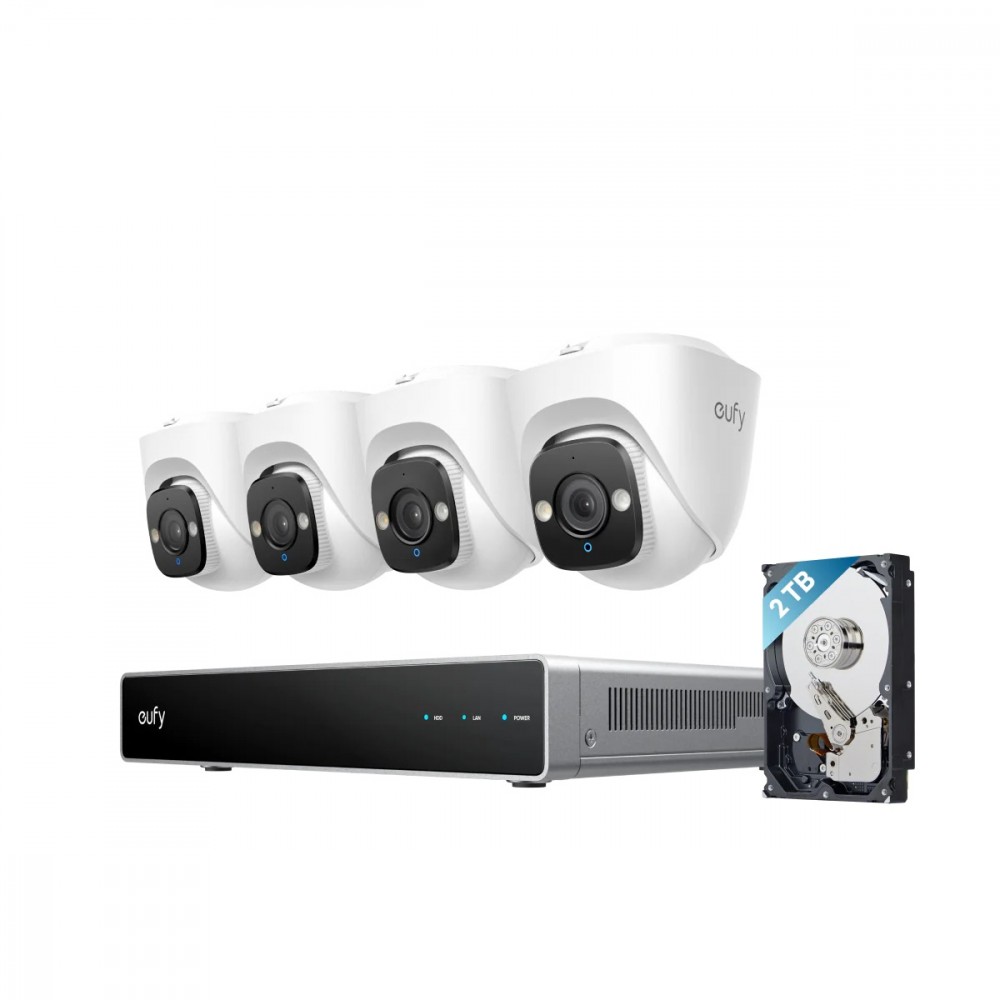Zestaw do monitoringu eufy NVR E41 4 kamery + nagrywarka 