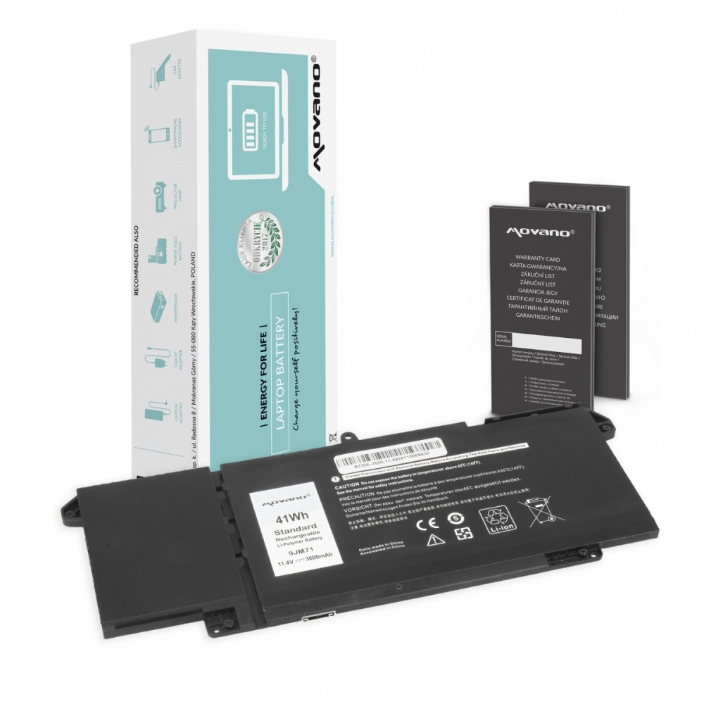 Bateria 9JM71 7FMXV do Dell Latitude 5320 7320 7420 7520 - 3600 mAh (41 Wh)