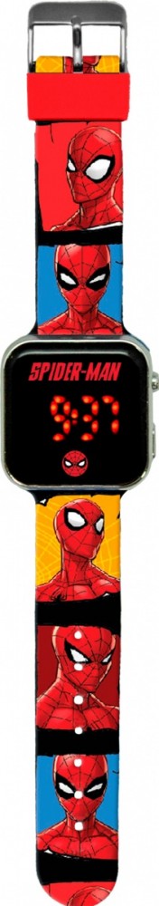 Zegarek LED z kalendarzem Spiderman 