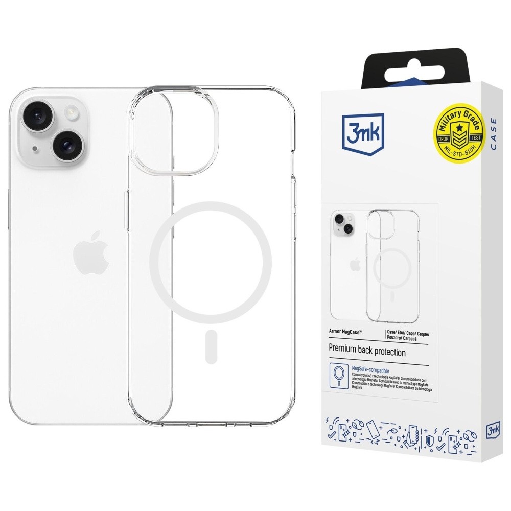 Etui Armor MagCase do iPhone 13/14 MagSafe przezroczyste 