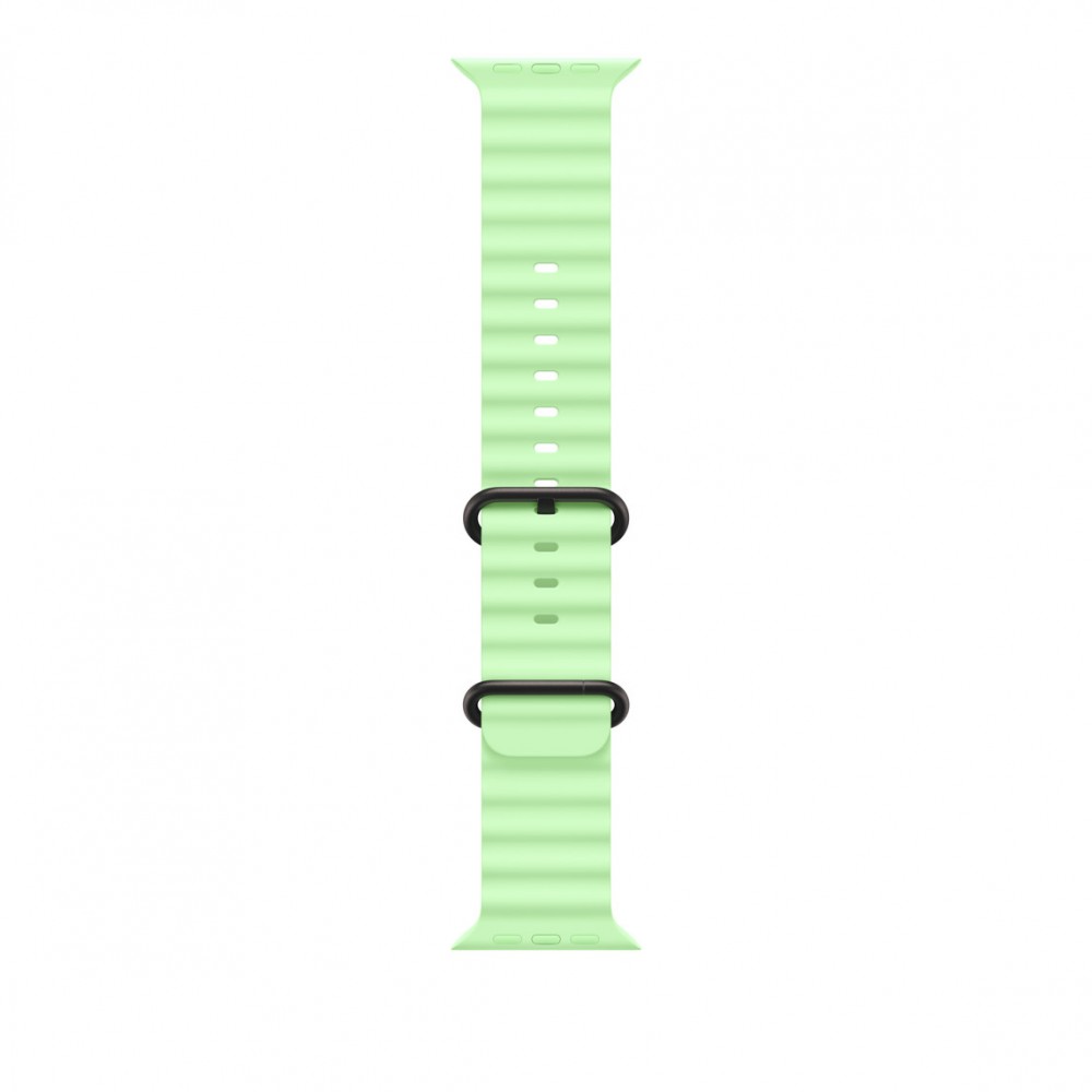 Pasek Ocean w kolorze neonowej zieleni do koperty 49 mm - elementy z tytanu w kolorze czarnym
