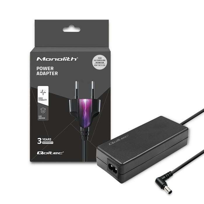 Zasilacz sieciowy do monitora LG/Samsung 65W | 19V | 3.42A | 6.5x4.4 |+kabel zasilający 