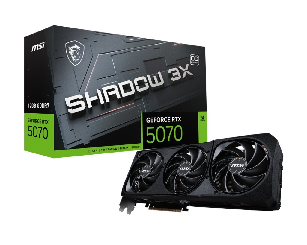 Karta graficzna GeForce RTX 5070 12G SHADOW 3X OC GDDR7 192bit HDMI/DP