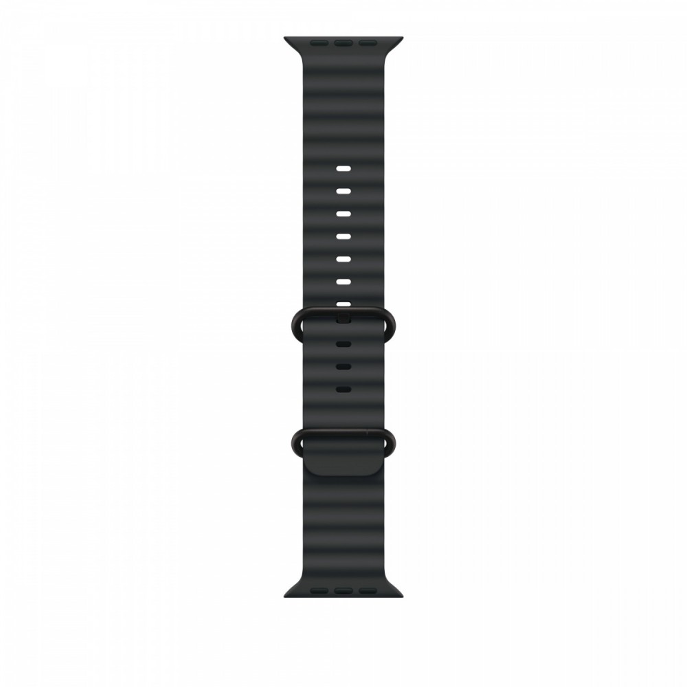Pasek Ocean w kolorze czarnym do koperty 49 mm - elementy z tytanu w kolorze czarnym