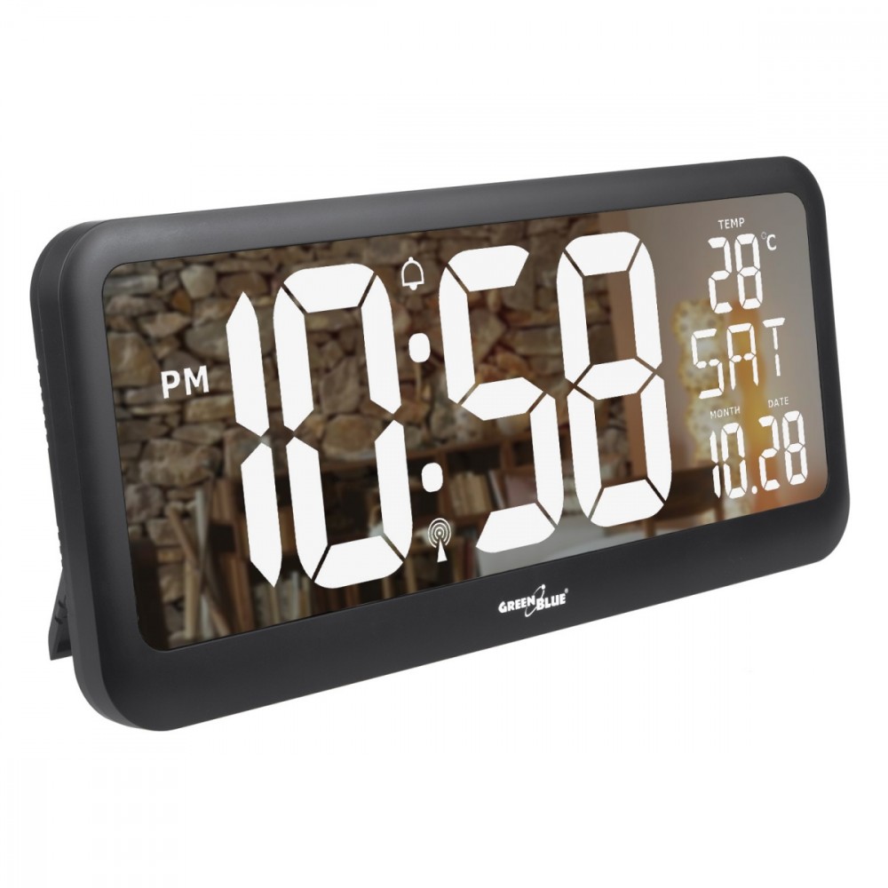 Zegar ścienny LCD z czujnikiem temperatury GB214 