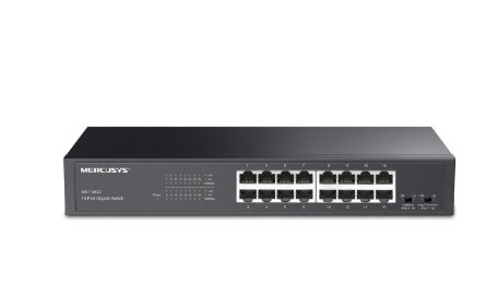 Przełącznik Mercusys 16-Port Gigabit Desktop/Rackmount Switch                PORT: 16× Gigabit RJ45 Ports MS116GS              
