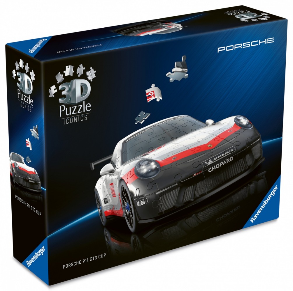 Puzzle 3D Samochód Porsche 911 GT3 Cup 