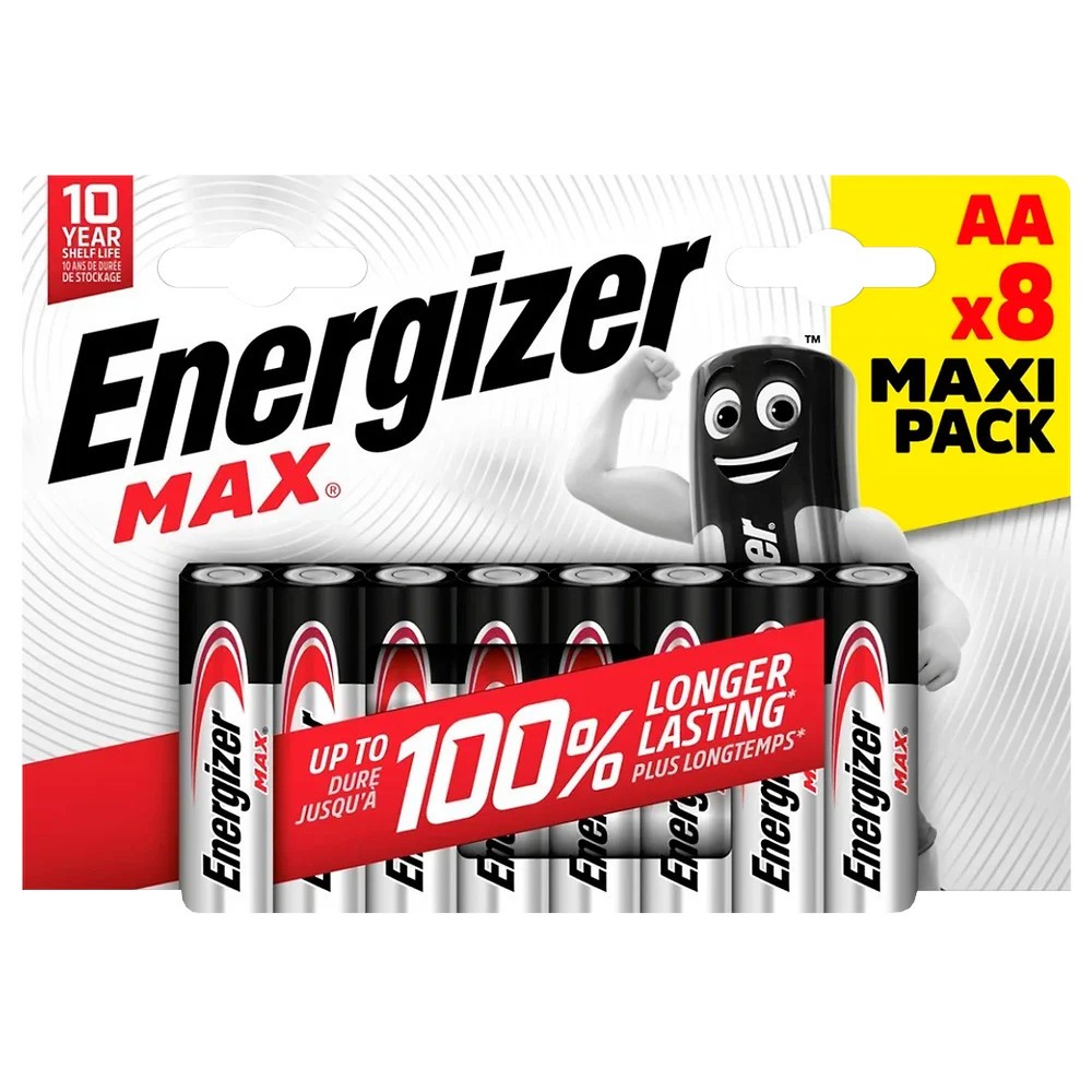 Baterie alkaliczne LR6/AA MAX blister 8 sztuk