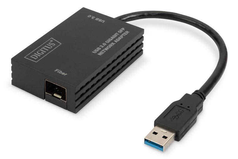 Karta sieciowa przewodowa USB 3.0 A do RJ45 Gigabit SFP Ethernet 1 Gbps Fiber Chipset RTL8153