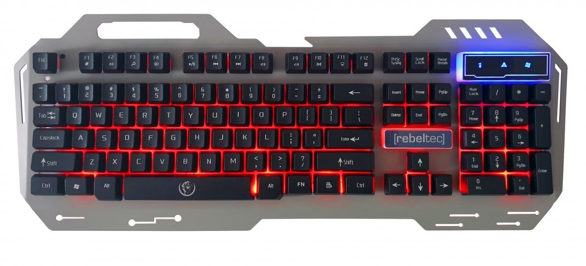 Klawiatura metalowa podwietlana gaming Rebeltec DISCOVERY 2 