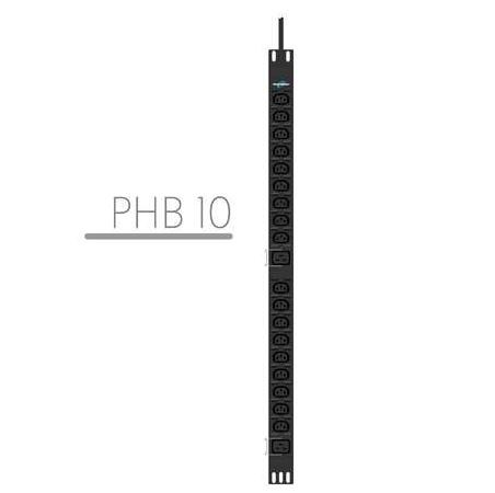 Listwa zasilająca rack pdu 19"  16a 18x iec c13 2x iec c19 3m   IEC 309 pionowa czarna 