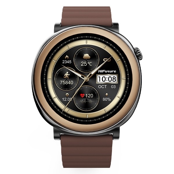 Smartwatch Aurora Amoled rozmowy AI bršzowy 
