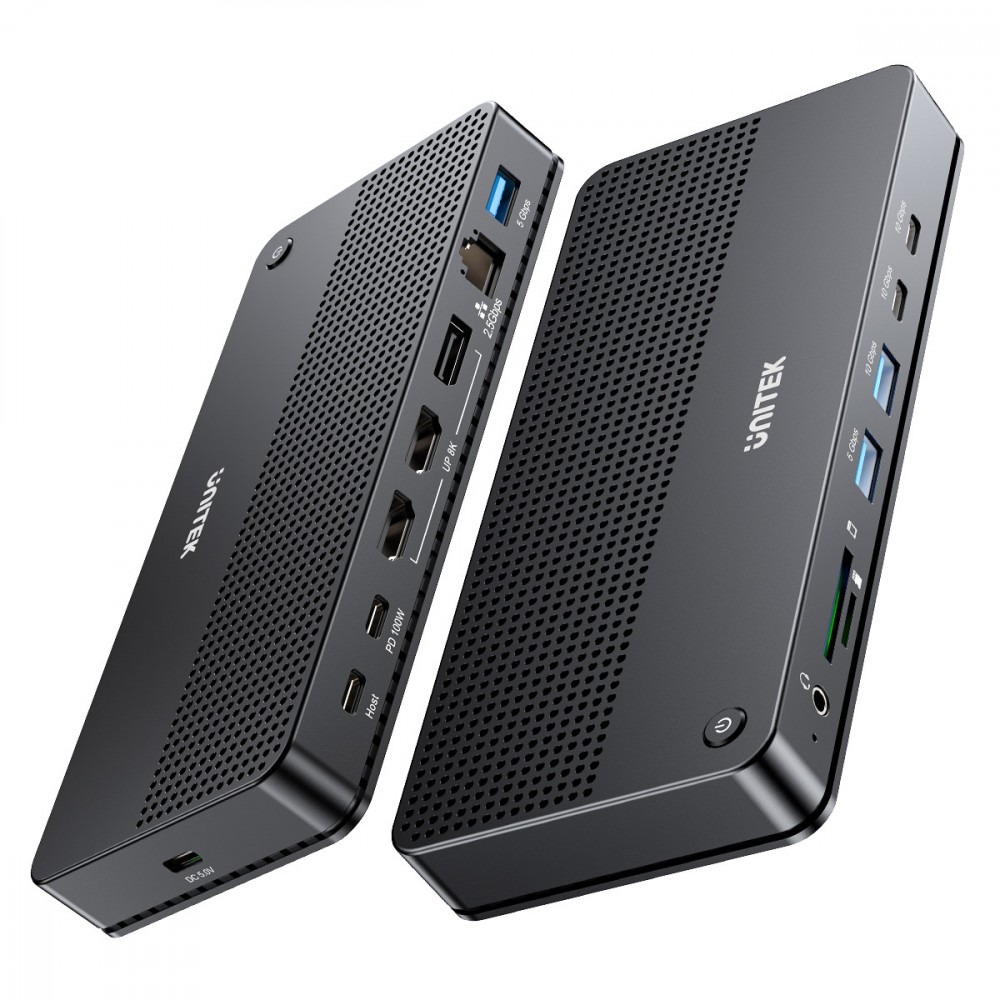 Stacja dokująca 13w1 USB-C, HDMI 2.1,DP 2.0,RJ45,10GBPs;D1104A01