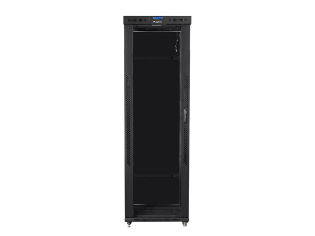 Szafa instalacyjna rack stojąca 19 47U 800x1000 czarna, drzwi szklane LCD (Flat pack)