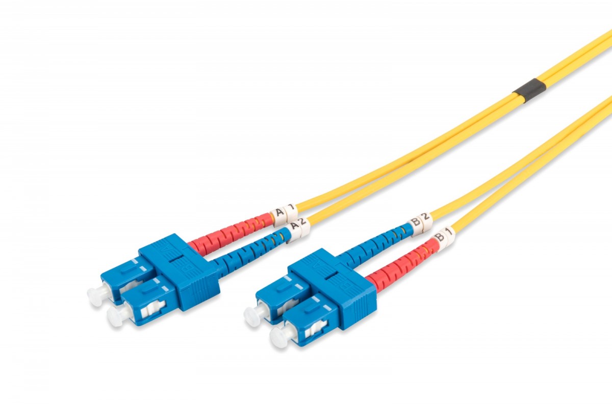 Patch cord światłowodowy FO SC-SC SM 9/125 OS2 duplex LSOH 3m, Żółty