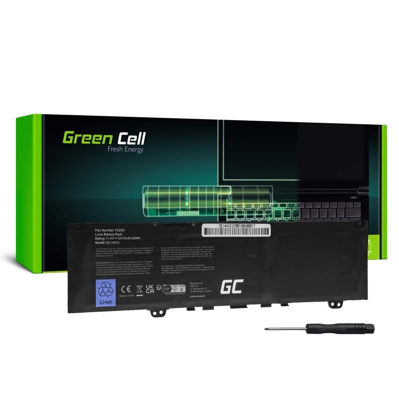 Bateria F62G0 11,4V 2310mAh do Dell Inspiron 13 7380, Vostro 5370 