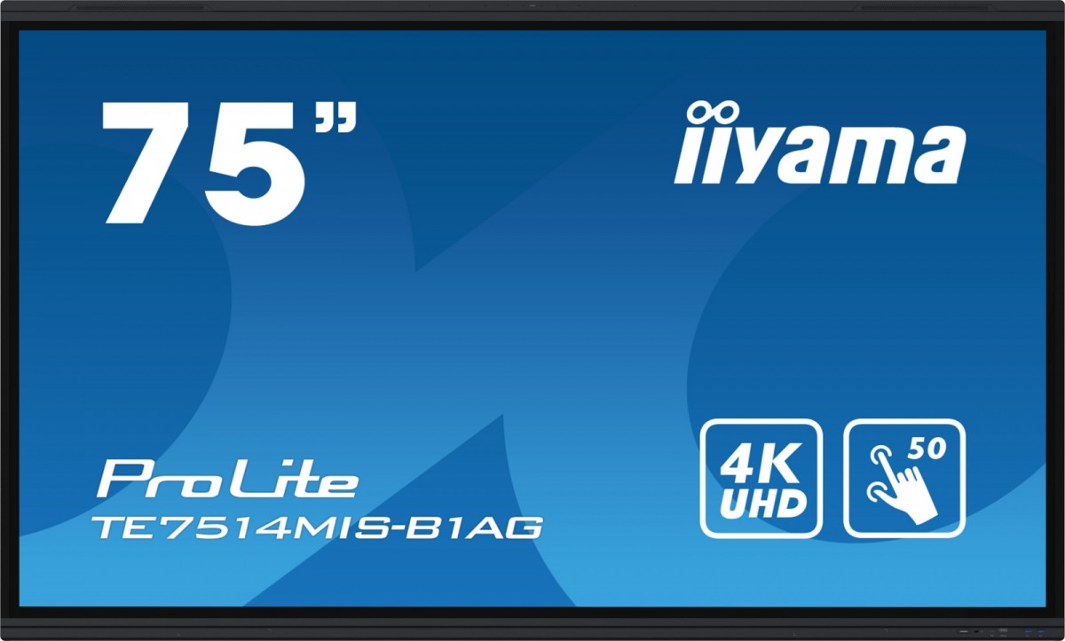 Monitor wielkoformatowy 75 cali TE7514MIS-B1AG INFRARED,50pkt,VA,4K,7H,WiFi,MIC,USB-c 