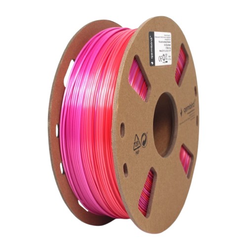 Filament PLA Silk Rainbow, 1,75 mm, 1kg, czerwono-purpurowy