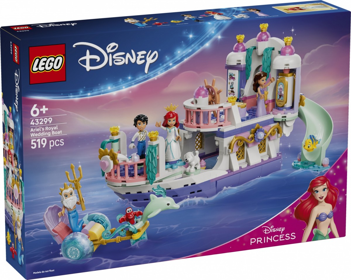 Klocki Disney 43299 Królewska łódź weselna Arielki 