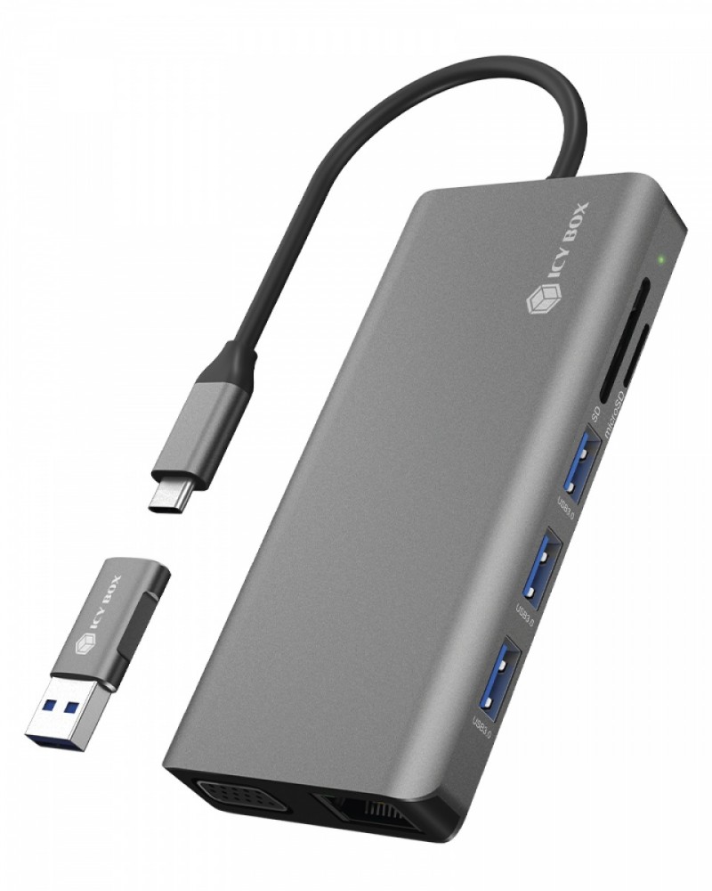 Stacja dokująca IB-DK4070-CPD 12w1,2xHDMI,AUDIO,CR,VGA 