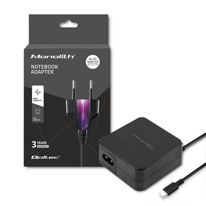 Zasilacz sieciowy 65W | 5-20.3V | 2-3.25A | USB typ C | PD 