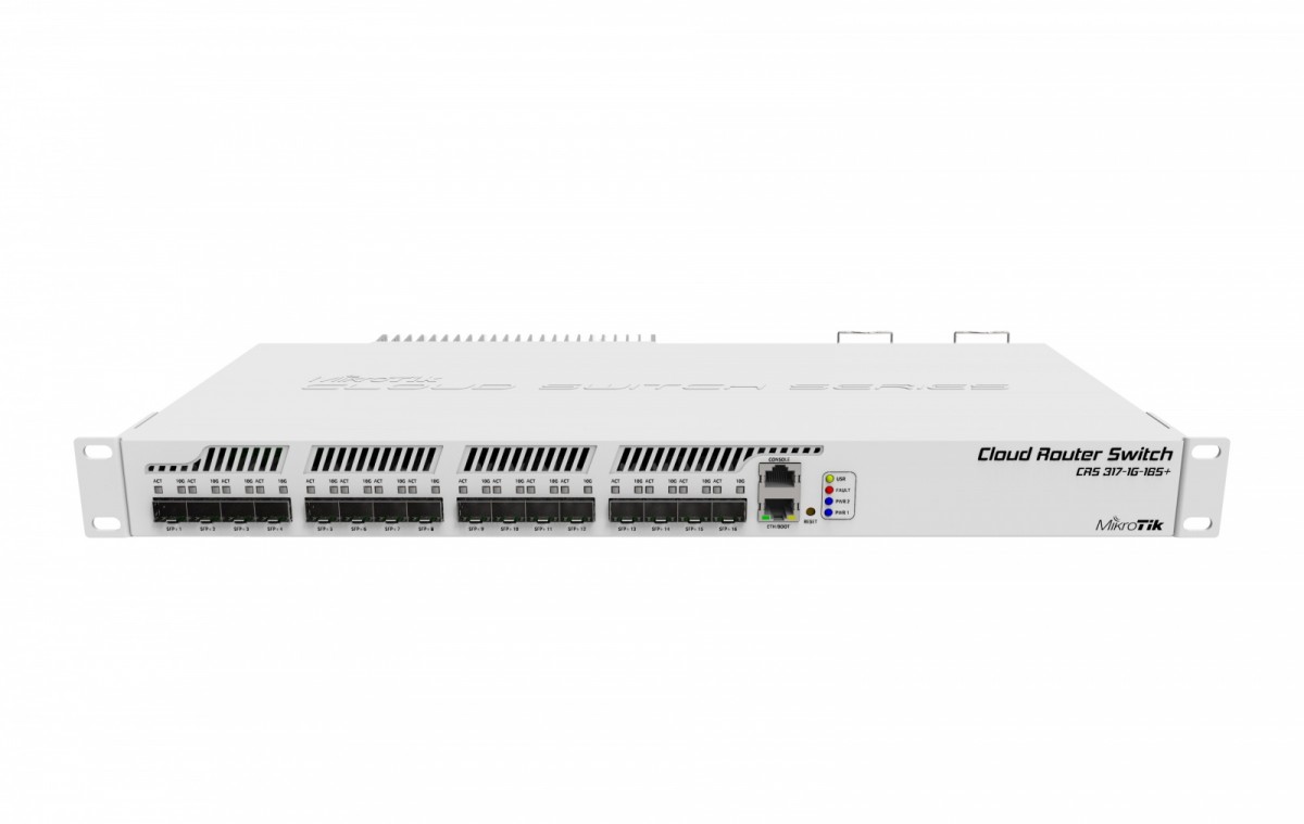 Przełącznik 1xGbE 16xSFP+ CRS317-1G-16S+RM 
