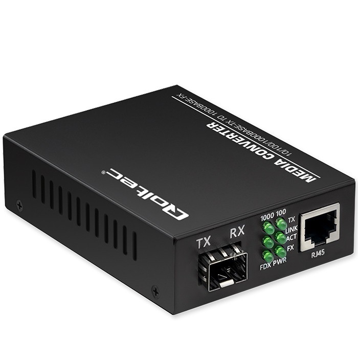 Dwukierunkowy Media Konwerter SWITCH Ethernet 1x RJ45 1x SFP |   1000Mb/s | 5V 