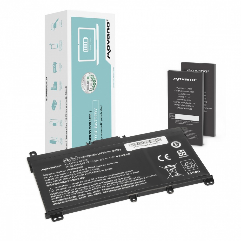 Bateria HW03XL do HP do 15-EG 15-EH 15T-EG 15Z-EH 17-CN 17-CP 17T-CN 17Z-EH - 4150 mAh (47 Wh)
