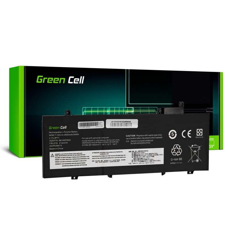 Bateria L17L3P71 L17M3P72 11,5V 4650mAh do Lenovo ThinkPad T480s 