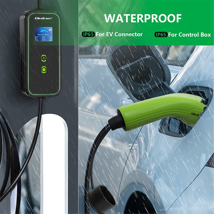 Mobilna ładowarka do samochodu elektrycznego EV z regulacją 2w1  Typ2 | 11kW | CEE 5 PIN | LCD | 3 fazy | Przenona | Wallbox | 5m 