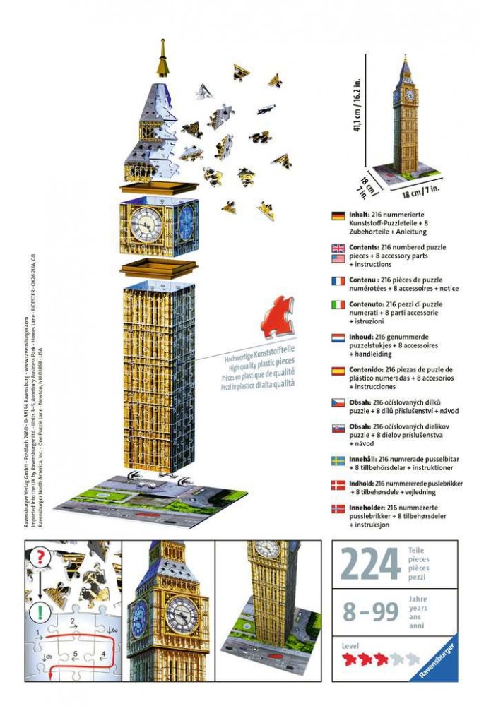 Puzzle 216 elementów Big Ben 