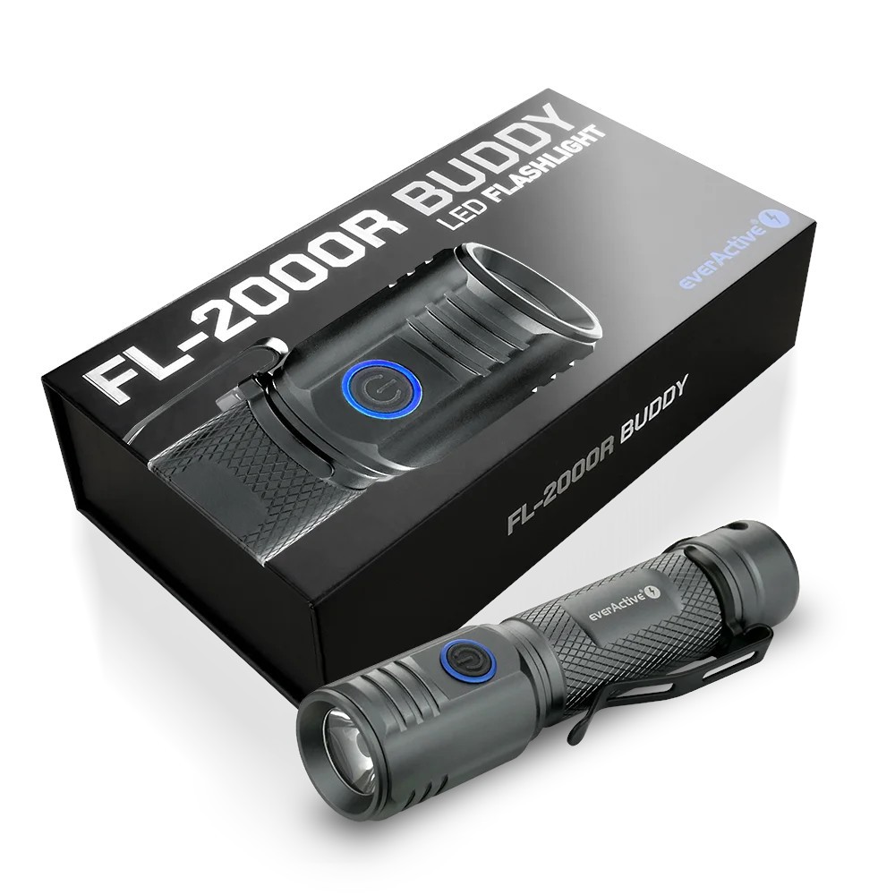 Latarka ręczna diodowa LED Buddy FL-2000R IPX6 
