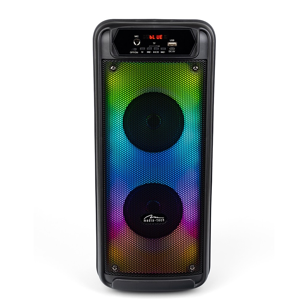 Głośnik FLAMEBOX UP MT3177 Bluetooth 5.0/FM/MP3/MicroSD/USB/RGB/RMS 14W/PMPO 600W